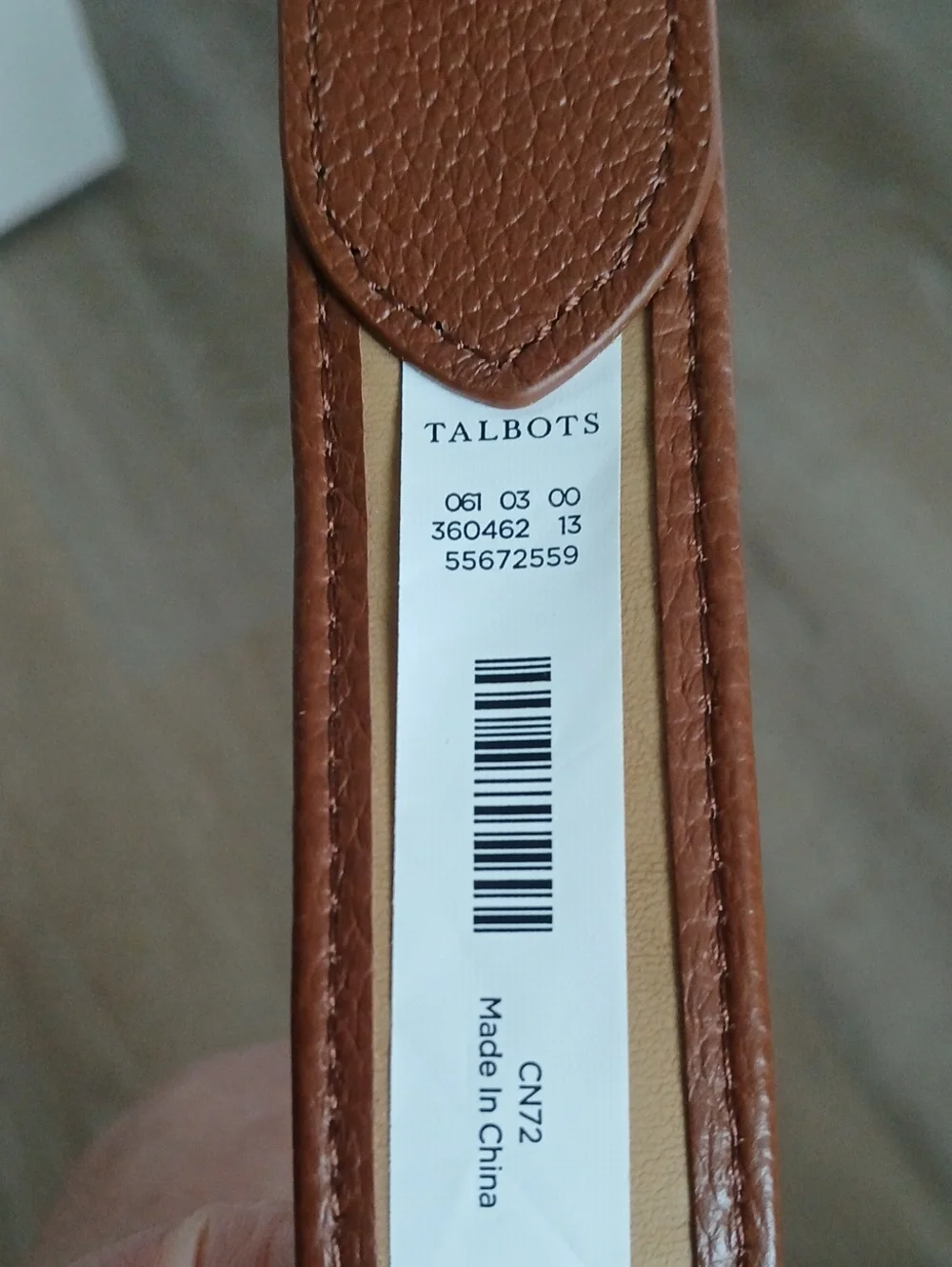Talbots Belt Hybrid Fabric And Leather Hounds tooth Plaid Gold Tone Hardware XL